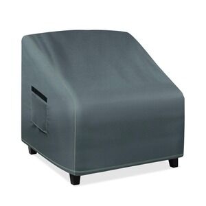 Patio Chair Cover Large Lounge Gray 600D Waterproof 35W x 38D x 31H